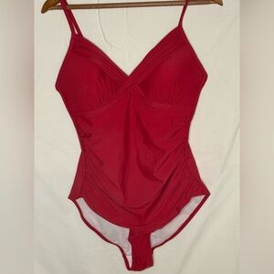 Hilor one piece red bathing suit. Like new
